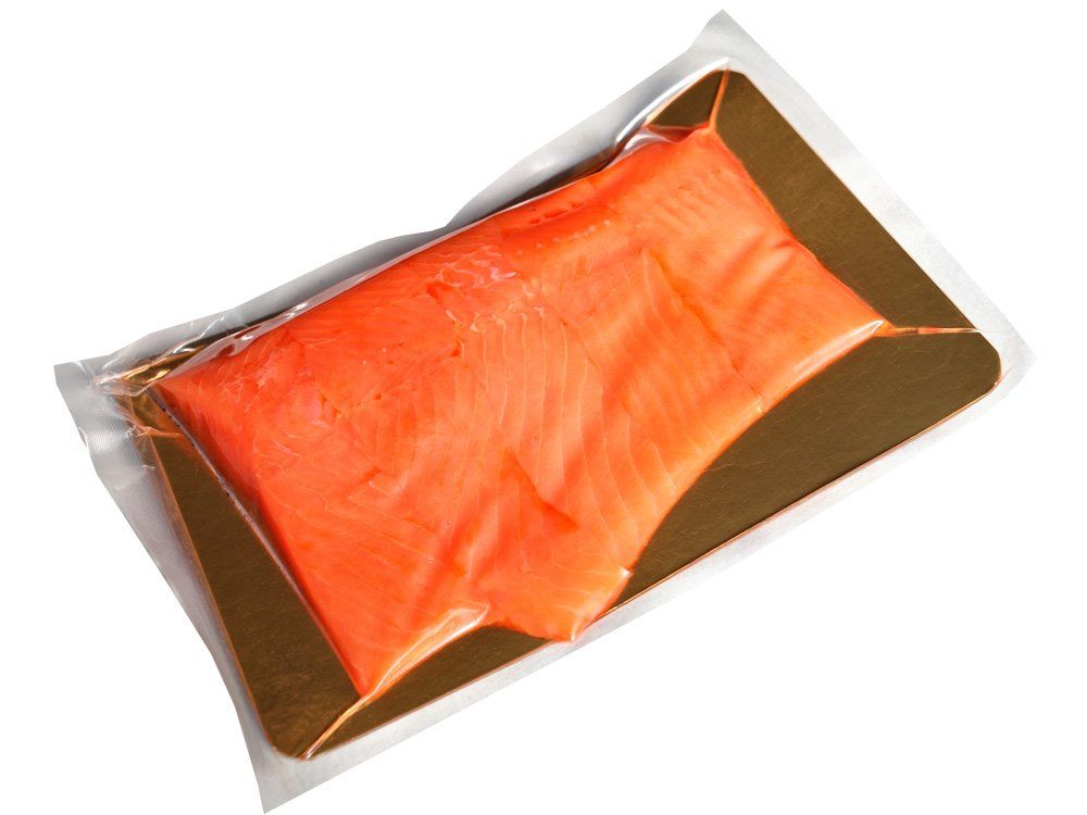 Стейки лосося соленые 500г вак пакет