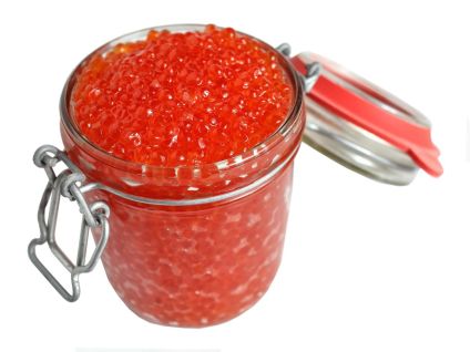 Pink salmon caviar  310 gr glass vacuum gift version