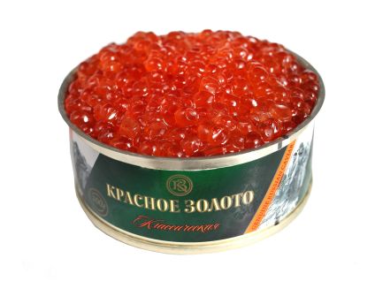 Pink salmon caviar 100 gr in a vacuum can ( SOLD IN 6 OR 12 PCS ONLY!)